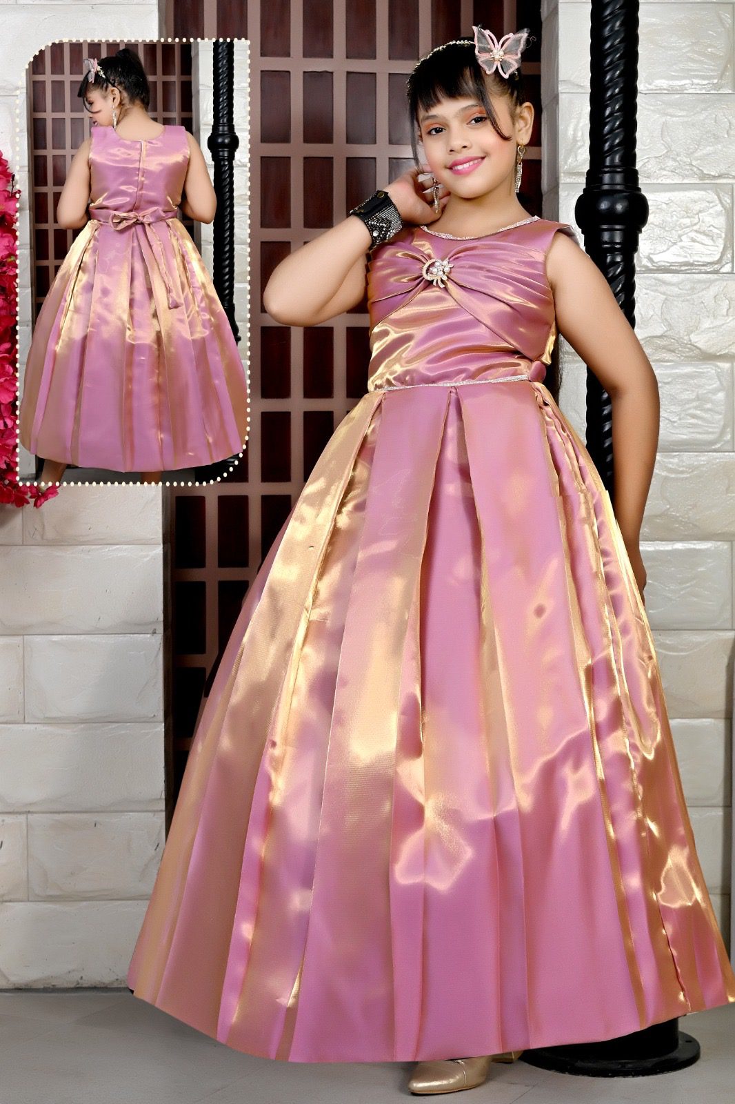 Pink satin gown for girls ( Age 8 - 16 yrs) (. 6 products )