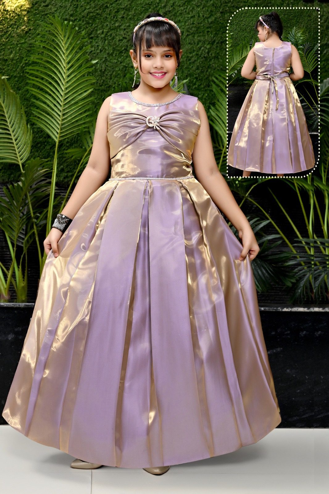 Pink satin gown for girls ( Age 8 - 16 yrs) (. 6 products ) - Image 3